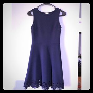 Textured navy dress